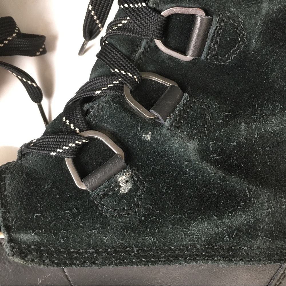 Sorel Tivoli Tall Waterproof Out Dry Boots Black Suede Faux Fur Lining Size 10.5 - Picture 13 of 16